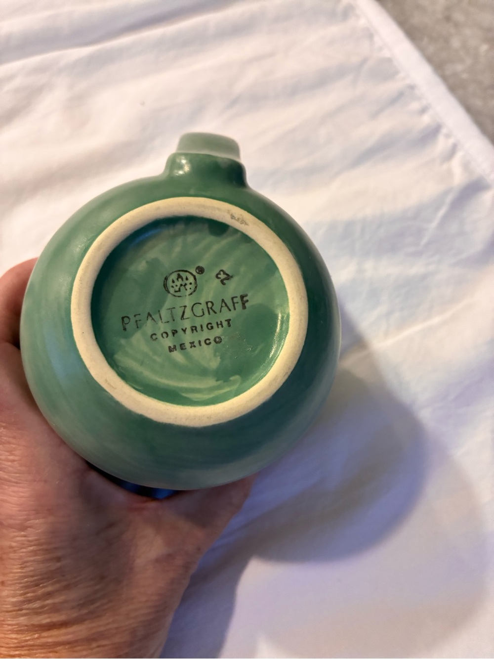 Pfaltzgraff Green Stoneware Coffee Mugs - Set of 2 - Picture 4 of 5